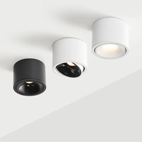 Spot LED COB à angle réglable, super lumineux, 5W 7W 9W 12W 15W, petit plafonnier à montage en surface, éclairage intérieur
