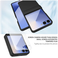 Coque pliable anti-empreintes digitales pour Samsung Galaxy Z Flip 8 7, protection de la charnière, couverture complète, antichoc, en verre trempé