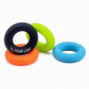 Custom Logo Silicone Hand Resistance <b>Ring</b> Grip Exerciser Strength Trainer for Fitness Giveaways - Product Image 1