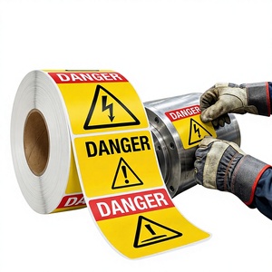 Etiquetas de Advertencia de Seguridad Industrial, Cumplen con OSHA, Certificadas por ANSI, Adhesivos de Vinilo Impermeables - Product Image 1