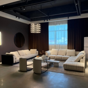 Modern Villa Hotel Living Room Sectional Set, Fabric With Solid <b>Wood</b> <b>Frame</b> & High Density Sponge FI010-AD Modern Design an - Product Image 1