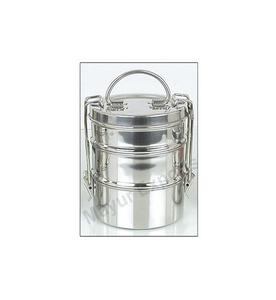 Classic Design Eco-Friendly Glossy <b>Stainless</b> <b>Steel</b> Leak-Proof 2-Layer Freshness Preservation Lunch <b>Food</b> <b>Container</b> Storage Bin - Product Image 1
