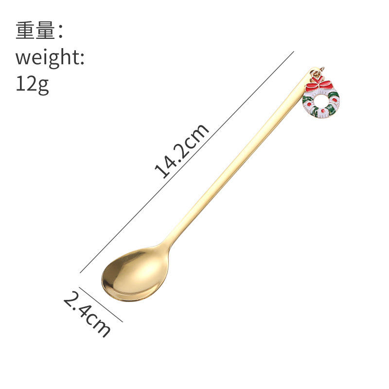 จี้รูปกวาง - ช้อนทอง (สแตนเลส 304)