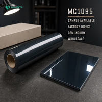 Película Metálica Cerámica MC1095 Gris Oscuro Negro de Alto Brillo para Ventanas, VLT 12%, IR 96%, UV 99%, TSER 45%, Venta al por Mayor OEM