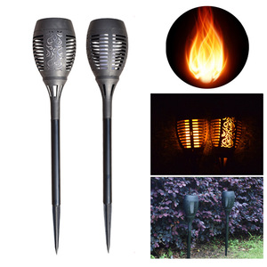 Luces solares para jardín con efecto de llama LED, luz de estaca para exteriores, resistente al agua, iluminación decorativa portátil para patio, camino o jardín. - Product Image 1