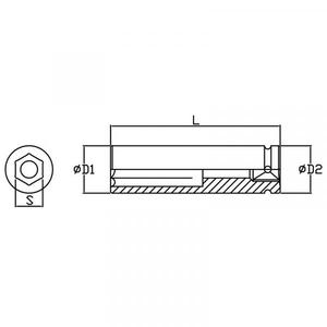 FERVI - BI4E1L023 Douille hexagonale profonde 1 ''à chocs-EAN 8012667273224 DOUILLES IMPACT ET ACCESSOIRES - Product Image 2