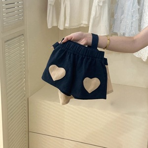 Tongxingyuan Baby Girls Summer Set Tank Top With Heart Shorts Two Piece Thin Cotton Korean Style Outfit - Product Image 3