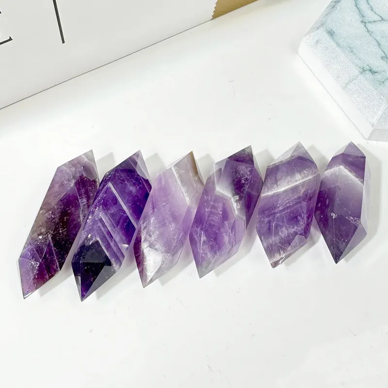 Natural Crystal High Quality Natural Dream Amethyst Energy Double Point Obelisk Crystal Healing Stone For Sale