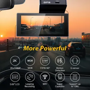 4 Inch Dash Cam 2k Wifi 1440p Car Camera Dash Camera For Cars With Super Night Vision 24 Hours Parking Monitor Voice Boadcast