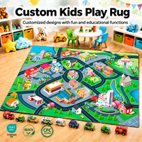 Alfombra de Juego Infantil Personalizada, Tapete Educativo para Bebés, para la Decoración del Dormitorio de los Niños Pequeños y Juegos Interactivos entre Padres e Hijos