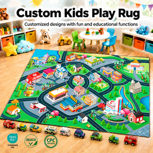 <span class=keywords><strong>Tapis</strong></span> de jeu pour enfants imprimé sur mesure, <span class=keywords><strong>tapis</strong></span> de jeu éducatif pour bébé pour la décoration de la chambre des tout-petits et les <span class=keywords><strong>jeux</strong></span> interactifs parent-enfant - Product Image 1