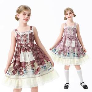Disfraz de Vestido de Princesa Lolita con Tirantes Finos Estilo Granja Pastoral para Niñas, Halloween 2026, Vacaciones en Hawái - Product Image 2