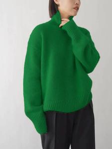 Maglione Invernale Casual da Donna - Pullover Lungo Design Ampio Stile Trendy con Contrasto di Colori Maglione Comodo da Donna - Casual - Product Image 3