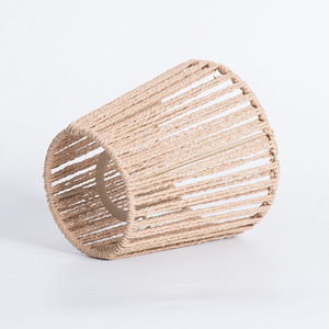 Wabi Sabi Style Paper <b>Rope</b> Pendant Lamp E27 Round Khaki For Home Tea Room Zen Decor - Product Image 2