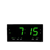 Grosir kalender abadi bahan ABS jam sunyi terpasang di dinding tampilan Digital LED multifungsi lintas batas Modern baru