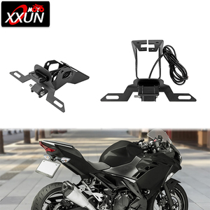 XXUN-Soporte de matrícula trasero para motocicleta, piezas para <span class=keywords><strong>Kawasaki</strong></span> Ninja400 <span class=keywords><strong>Z400</strong></span> Z 400 Z-400 <span class=keywords><strong>2018</strong></span> 2019 2020 - Product Image 1