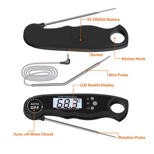 <span class=keywords><strong>Thermomètre</strong></span> à viande numérique haute précision à affichage instantané à double <span class=keywords><strong>sonde</strong></span> en acier inoxydable Fonction de réglage d'<span class=keywords><strong>alarme</strong></span> <span class=keywords><strong>Thermomètre</strong></span> pour <span class=keywords><strong>four</strong></span> - Product Image 2