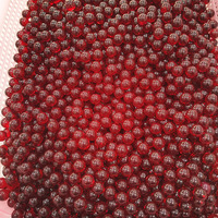 Sphère de rubis de corindon synthétique de prix usine 3mm 4mm 5mm 6mm perle de rubis de perle 5 # perles de rubis de pierres précieuses rouges en vrac
