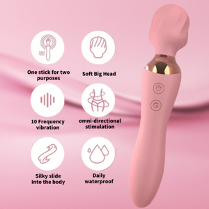 XLN Vibratore per Adulti Mini <span class=keywords><strong>Venus</strong></span> Wand G-Spot, Dildo a Doppia Testa Riscaldato USB, 20 Modalità, Impermeabile, in Silicone, per <span class=keywords><strong>Donne</strong></span> - Product Image 5