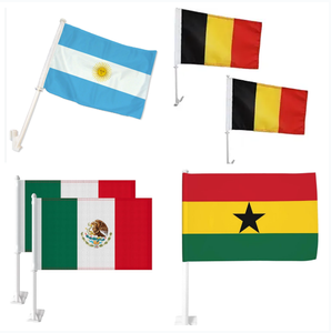Wholesale All Soccer Team 2026 Customizable Double-Sided Polyester Country Flag Window Car Flag Digital Printing Football Event - Product Image 1