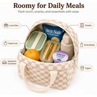 Tas Makan Siang untuk Wanita Pria Tas Makan Siang Korduroi Lucu Tas Makan Siang Terisolasi Dapat Digunakan Kembali Kapasitas Besar Dapat Digunakan Kembali