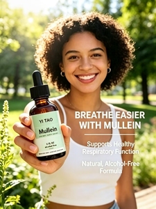 Gouttes naturelles de molène et de vitamines OEM, complément à base de plantes pour les soins respiratoires quotidiens et le soutien immunitaire - Product Image 4