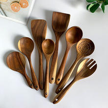 9-Piece Natural Teak Wooden Cookware Set Nonstick Kitchen Utensils Including <b>Soup</b> <b>Spoon</b> Spatula for Coffee Tea Party Cooking - Product Image 6