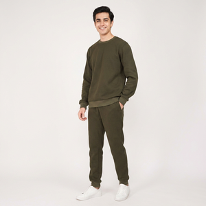 Hot Sale Custom Made Unisex Streetwear Hooded Acid Wash Printed Fleece Lining 100% Cotton Jogging Sweatsuit - Product Image 1
