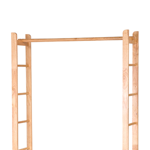 Carril de madera ropa <span class=keywords><strong>2</strong></span> en 1 de prendas de vestir rack tela de soporte - Product Image 3