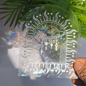 8 diffraction grille <span class=keywords><strong>film</strong></span> suncatcher fenêtre autocollants fenêtre décalcomanies statique s'accroche soleil attrape autocollant - Product Image 2