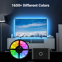 Kit de rétroéclairage LED RGBIC pour téléviseur avec caméra pour téléviseur de 55 à 65 pouces Bande lumineuse LED intelligente pour téléviseur Rétroéclairage ambiant LED pour téléviseur