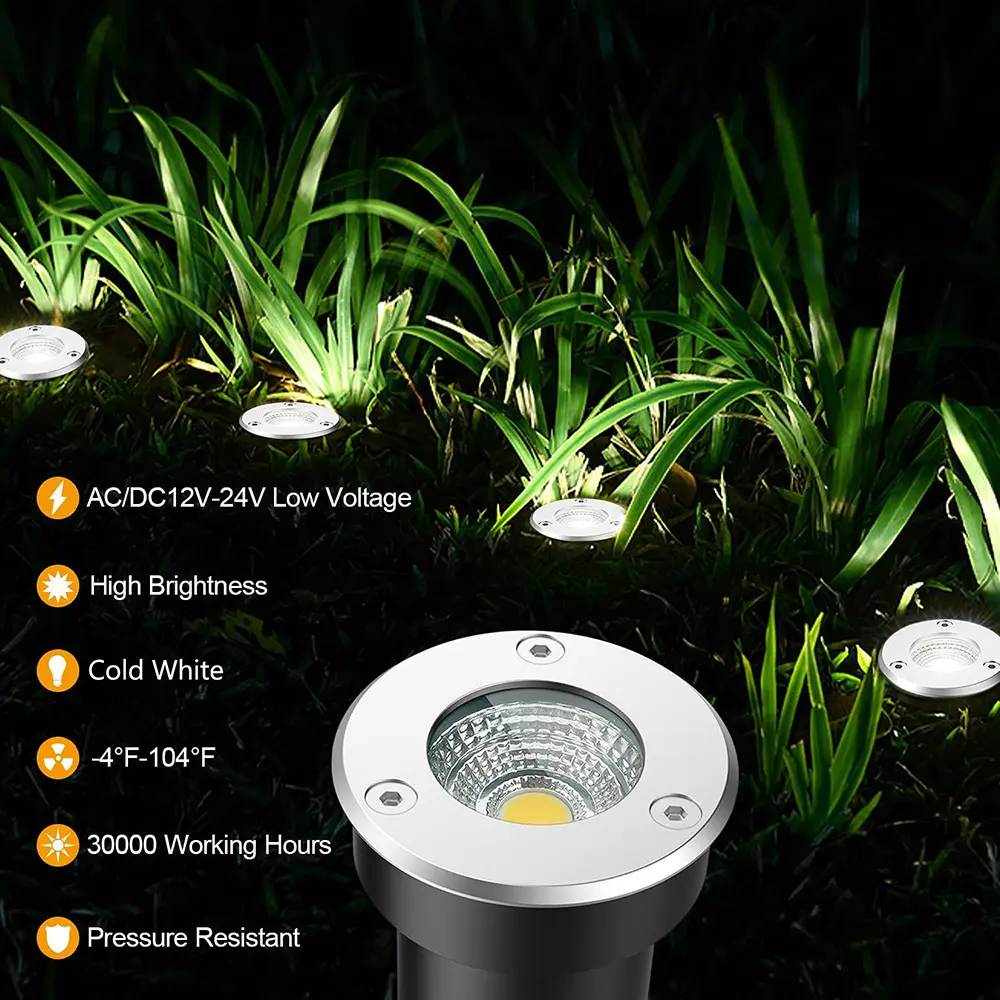 Led Landschap Verlichting Laagspanning 5 W 12V-24V Goed Licht Ondergrondse Ip65 Waterdicht In Grond Verlichting