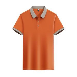 Polo de Manga Corta de Seda Helada con Cuello, Negro con Impresión de Logotipo, Personalizable, Ropa de Trabajo, Uniforme de Equipo, Uniforme de Verano - Product Image 4