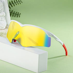 Lunettes de soleil de cyclisme C3 à monture noire et film bleu, protection UV400, polarisées, coupe-vent, monture en plastique et métal, lunettes de sport pour hommes - Product Image 4