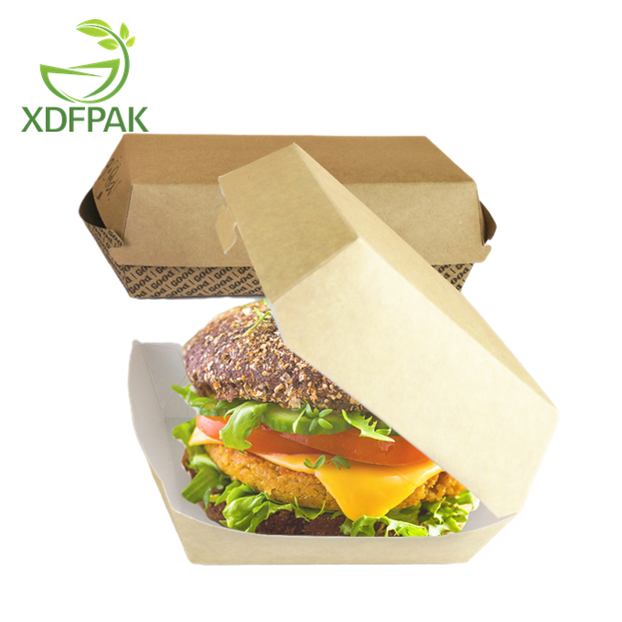 Custom Printed Fast Food French Fries Packaging Clamshell Burger ...