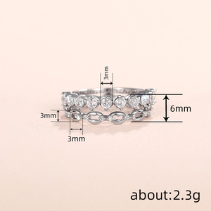 Set di Anelli con Zirconi, Gioielli Minimalisti da Donna, Accessori per Uso Quotidiano - Product Image 4