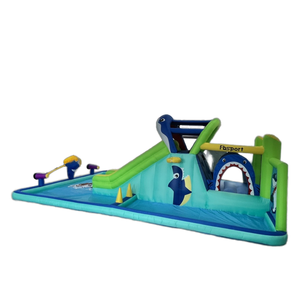 Château gonflable aquatique commercial pour enfants, modèle Jumping Deer, avec toboggan aquatique, en nylon, facile à installer, idéal pour les aires <span class=keywords><strong>de</strong></span> jeux intérieures – Nouveauté très demandée - Product Image 1