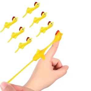 Tpr Slingshot Flick Speelgoed Kip Catapult Vliegende Vingers Stretchy Grappig Speelgoed Voor Kinderen