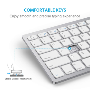 Clavier sans fil de haute qualité Mini Tastatur Deutsch Korean Bluetooth 5.0 pour Mac PC Android Windows - Product Image 3