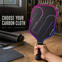 Raquette de pickleball personnalisée avec protection des bords, noyau en carbone T700 de 16 mm, finition de surface personnalisée, fabricant OEM pour les marques