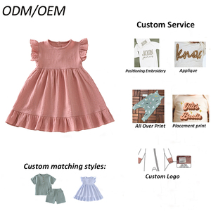 100% cotton hữu cơ bé gái ăn mặc | mềm Muslin công chúa ăn mặc cho trẻ em - Product Image 6