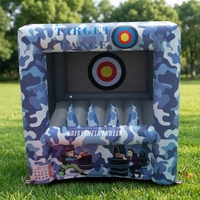 Jeu gonflable de carnaval de qualité commerciale pour enfants : Tir à l'arc sur cible Hoverball pour location événementielle