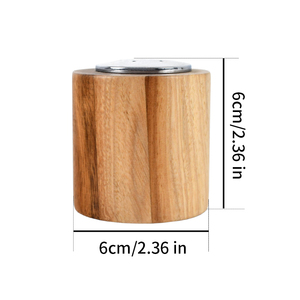 <span class=keywords><strong>Mini</strong></span> salero y pimentero de madera de acacia de 2.4 pulgadas con tapa de acero inoxidable para encimera de cocina - Product Image 3