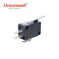 Micro-interrupteurs Unionwell SPST 16A 250VAC à levier droit, type à action rapide T125, certifiés sécurité internationaux