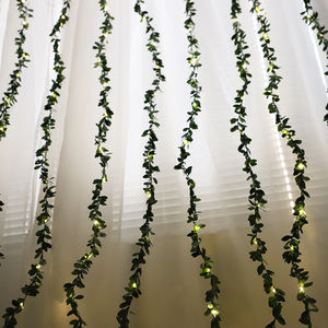 3 2M200LED cortina cadena luz IP44 planta Artificial vid colgante guirnalda para boda fiesta terraza pared decoración al aire libre - Product Image 3