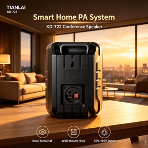 KD-722 Haut-parleur mural 4 pouces 20W 70V-110V à tension constante, 2 voies, pour sonorisation publique, conférence, montage mural, pour musique d'ambiance - Product Image 5