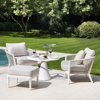 Chaise de jardin extérieure tissée par corde de cadre en aluminium résistant aux intempéries direct d'usine