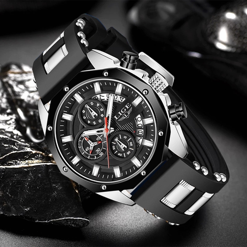 NAUTICA OROLOGIO CRONOGRAFO IN ACCIAIO INOX E CINTURINO IN PELLE NERA NAPP39001