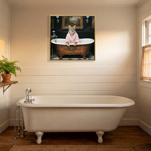 Póster con impresión artística de tigre en la bañera, <span class=keywords><strong>carteles</strong></span> decorativos <span class=keywords><strong>para</strong></span> baño, impresiones <span class=keywords><strong>para</strong></span> el baño, cuadro <span class=keywords><strong>para</strong></span> el hogar, galería de obras de arte - Product Image 3