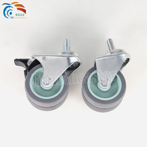 50 मिमी और 75 मिमी डुअल-व्हील स्टील और tpr सामग्री कैस्टर आधुनिक डिजाइन फर्नीचर के लिए 50 किलोग्राम भार क्षमता ट्रॉली पहियों - Product Image 4